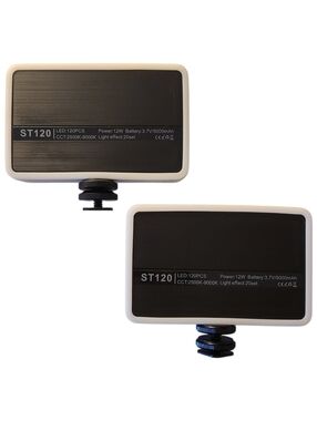 set of 2 andoer ST120 pocket LED video vlogging photography lights rechargeable